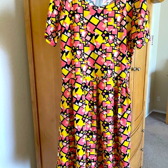 🌝 *NWOT* Lularoe Amelia Dress - L - Picture 3 of 7
